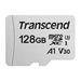 Transcend 128GB microSDXC 300S UHS-I U3 V30 A1 3D TLC (Class 10) paměťová karta (bez adaptéru), 95MB/s R, 45MB/s W