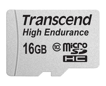 Transcend 16GB microSDHC UHS-I U1 (Class 10) High Endurance MLC průmyslová paměťová karta (s adaptérem), 95MB/s R,25MB/W
