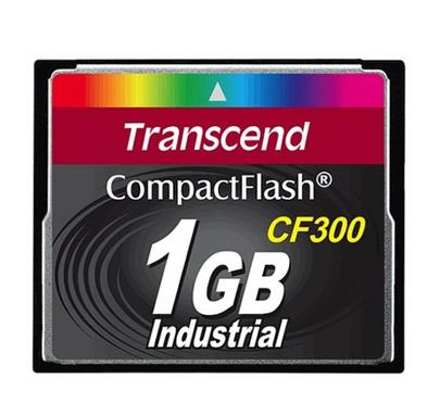 Transcend 1GB INDUSTRIAL CF300 CF CARD, high speed 300X paměťová karta (SLC)