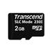 Transcend 2GB microSD230I 3D TLC (SLC mode) průmyslová paměťová karta, 100MB/s R, 70MB/s W, černá