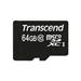 Transcend 64GB microSDXC (Class 10) paměťová karta (s adaptérem)