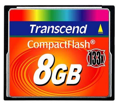 Transcend 8GB CF Card (133X) compact flash memory card