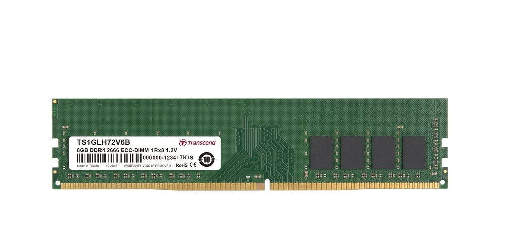 Transcend paměť 8GB DDR4 2666 ECC-DIMM 1Rx8 CL19
