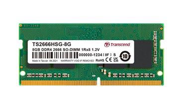 Transcend paměť 8GB SODIMM DDR4 2666 1Rx16 1Gx16 CL19 1.2V