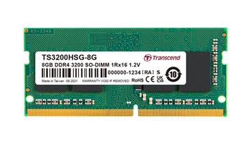 Transcend paměť 8GB SODIMM DDR4 3200 1Rx16 1Gx16 CL22 1.2V