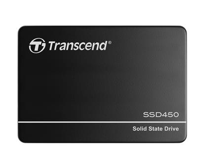 TRANSCEND SSD450K 256GB Industrial SSD disk 2.5" SATA3, 3D TLC, Aluminium case, 550MB/s R, 520 MB/W, černý