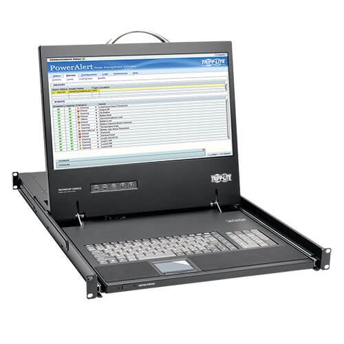 TRIPPLITE 1U Rack-Mount Console with 19 in. LCD, 1920 x 1080 (1080p), DVI or VGA Video