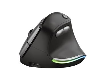 TRUST myš Bayo Ergonomic Rechargeable Wireless Mouse, optická, černá