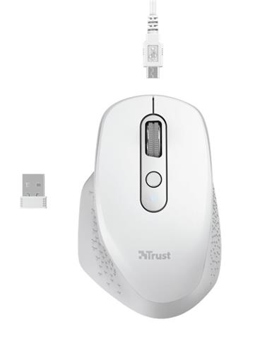 TRUST OZAA RECHARGEABLE MOUSE WHITE