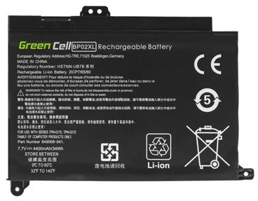 TRX baterie Green Cell/ HP/ 7.7V/ 4400 mAh/ Li-Pol/ HSTNN-LB7H/ BP02XL/ Pavilion 15-AU 15-AU051NW AU071NW/ neoriginální
