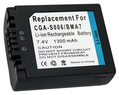 TRX baterie Panasonic/ 1300 mAh/ CGA-S006E/ CGR-S006/ DMW-BMA7/ DMWBMA7/ CGR-S006E/ CGA-S006A/ CGR-S006A/ neoriginální