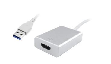 UNIBOS UNUH-101 USB3.0 M to HDMI F + Audio, silver