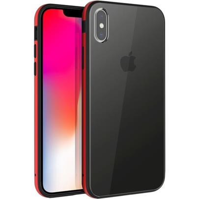 UNIQ Hybrid Valencia Clear iPhone XS Max červené