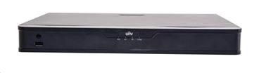 Uniview NVR, 8 kanálů, H.265, 2x HDD, 8x PoE, max.130W, 8Mpix (64Mbps/96Mbps), HDMI, VGA, 1xUSB 2.0+1x USB 3.0, audio