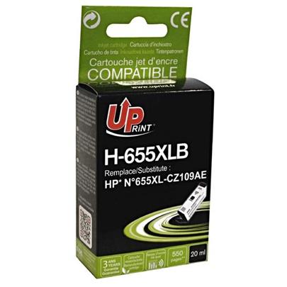 UPrint kompatibilní ink s CZ109AE, No.655, black, 550str., H-655XLB, pro HP Deskjet Ink Advantage 3525, 5525, 6525, 4615 e-AiO