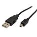 USB 2.0 kabel A - miniUSB, 4pin, Mitsumi 2m, černý