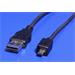 USB 2.0 kabel A - miniUSB PANASONIC 8pin, 1,8m, černý