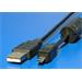 USB 2.0 kabel A - miniUSB SAMSUNG 8pin, 1,8m, černý