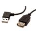 USB 2.0 kabel prodlužovací A-A, M-F, lomený vlevo, 30cm