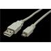 USB 2.0 kabel, USB A(M) - microUSB B(M), 0,8m