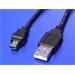 USB 2.0 kabel USB A(M) - miniUSB 5pin B(M), 1,8m, černý