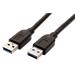 USB 3.0 SuperSpeed kabel USB3.0 A(M) - USB3.0 A(M), 1,8m, černý