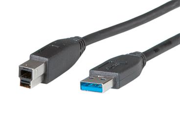 USB 3.0 SuperSpeed kabel USB3.0 A(M) - USB3.0 B(M), 3m, černý