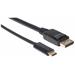 USB-C to DisplayPort Adapter Cable, Converts a DP Alt Mode Signal to a 4K DP Output, 1 m (3 ft.), Bl