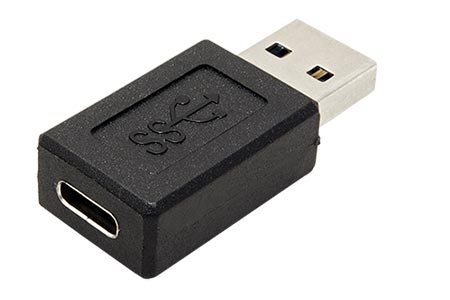 USB redukce USB 3.0 A(M) -> USB C(F), černý