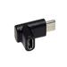 USB redukce USB C(F) - USB C(M), lomená 90° nahoru/dolů, černá