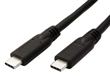 USB SuperSpeed 10Gbps (3.2 gen 2) kabel USB C(M) - USB C(M), PD 20V/3A, 5m, černý