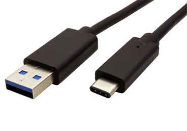 USB SuperSpeed 5Gbps kabel USB3.0 A(M) - USB C(M), 0,5m, černý