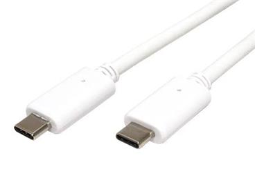 Value USB 3.1 Gen 2 kabel USB C(M) - USB C(M), PD 20V/3A, 1m, bílý