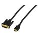 Valueline propojovací kabel DVI-D - HDMI/ zlacené konektory/ černá/2m