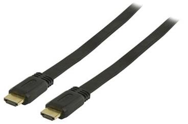 Valueline VGVP34100B20 - Plochý High Speed HDMI Kabel s Ethernetem HDMI Konektor - HDMI Konektor 2.00 m, černá