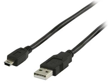 Valueline VLCP60300B10 - Kabel USB 2.0 A zástrčka - Mini B zástrčka Kulatý 1.00 m, černá