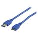 Valueline VLCP61500L10 - Kabel USB 3.0 A zástrčka - Micro B zástrčka Kulatý 1.00 m Modrá