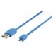 Valueline VLMP60410L1.00 - Kabel USB2.0 typ A - micro USB typ B, modrý - 1m