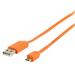 Valueline VLMP60410O1.00 - Kabel USB2.0 typ A - micro USB typ B, oranžový - 1m