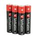 VERBATIM Alkalické baterie AAA, 4 Pack - Shrink, LR3 (balení 100pcs)