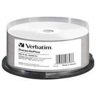 VERBATIM BD-R Blu-Ray SL DataLifePlus 25GB/ 6x/ thermal printable/ 25pack/ spindle