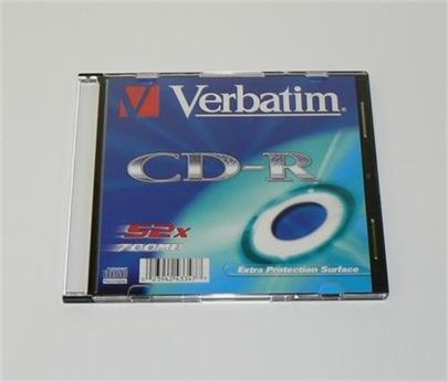 Verbatim CD-R 700MB 80min 52x Extra Protection slim, 200ks