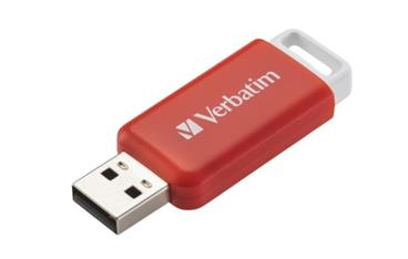 VERBATIM Flash Disk 16GB DataBar USB 2.0 Drive, červená