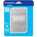 VERBATIM HDD 2.5" 500GB Store 'n' Go Portable Hard Drive USB 3.0, Silver