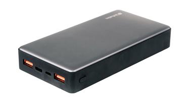 VERBATIM Powerbanka 20000mAh Quick Charge, 2xUSB-A QC 3.0 a 1x USB-C, stříbrná, kovová