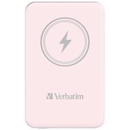 VERBATIM Powerbanka Charge 'n' Go, Magnetická, 5000 mAh, USB-C, Růžová