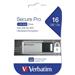VERBATIM Store 'n' Go Secure Pro 16GB USB 3.0 stříbrná