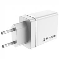 Verbatim USB nabíječka do sítě, 30W, 4 portová, bílá