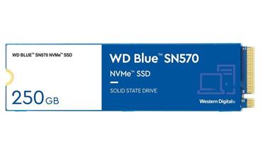 WD BLUE SSD NVMe 250GB PCIe SN 570, Gen3 8 Gb/s, (R:3300, W:1200MB/s)