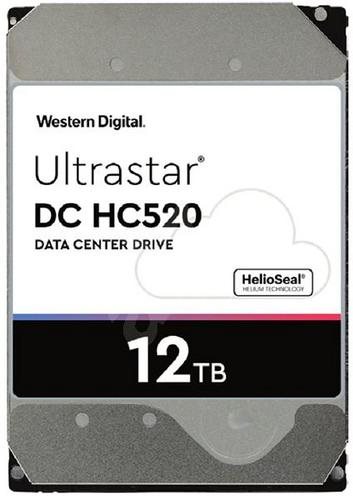 WDC ULTRASTAR DC HC520 12TB (HUH721212ALE604) SATA3-6Gbps 7200rpm 256MB RAID 24x7 (původní WD121KRYZ gold) 255MB/s